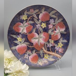 Vintage Cloisonne Strawberry Decorative Plate Wall Decor Vintage Farmhouse
